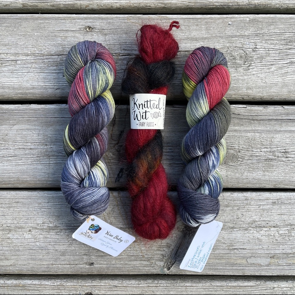 NWT Knitterino Bundle Yarn Baby Knitted Wit Sock Fingering Mohair True Crime